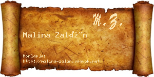Malina Zalán névjegykártya